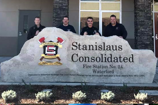Granite Sign for Stanislaus Consolidated Fire Department