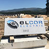 Polished stone sign for business